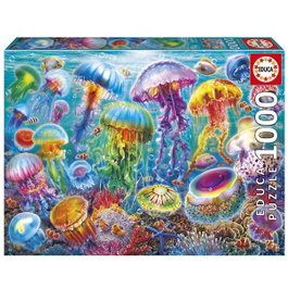 Educa Puzzle 1000 Pièces avec Motif de Méduses - Jeu en Espagnol et Autres Langues