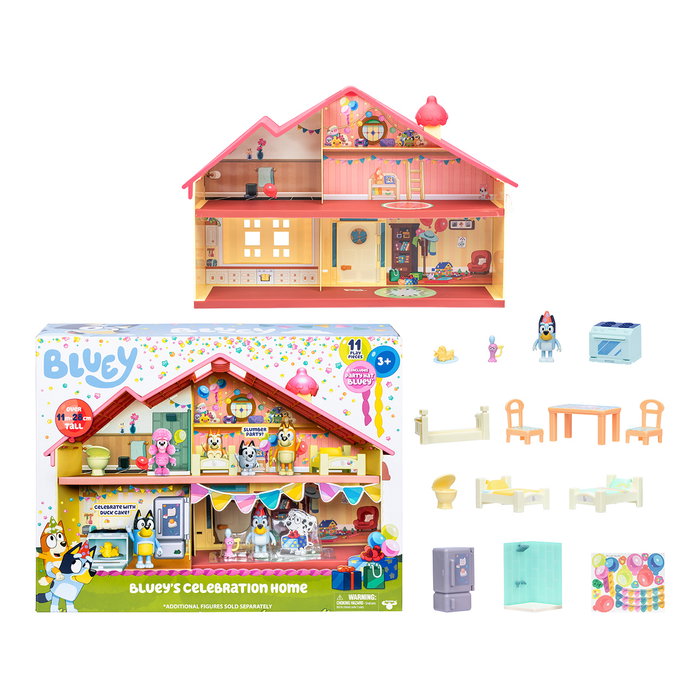 Moose Maison anniversaire Bluey avec figurine et accessoires
