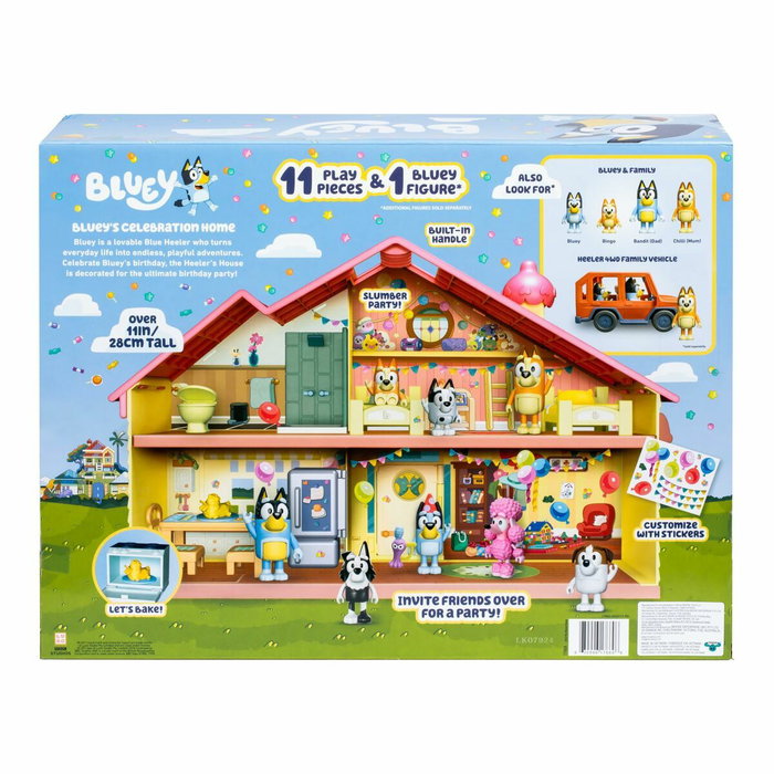 Moose Maison anniversaire Bluey avec figurine et accessoires