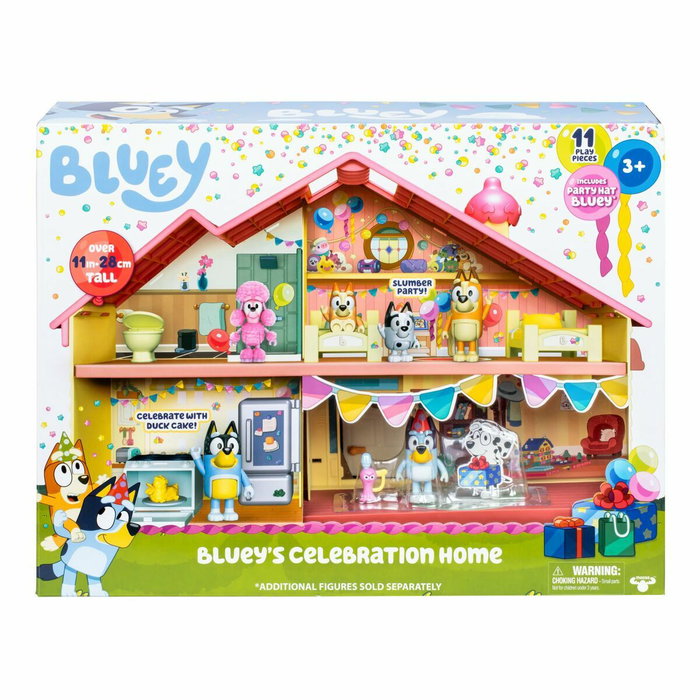 Moose Maison anniversaire Bluey avec figurine et accessoires