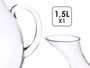 Vivalto Décantateur Incliné 1,5L en Verre Transparent 26x24,5x14,5 cm (Set de 6)