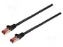 GOOBAY Câble Ethernet Cat 6 S/FTP 1m Noir