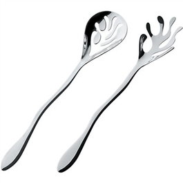 Alessi ESI16SET MEDITERRANEO Set de salade en acier inoxidable 18/10, design corail
