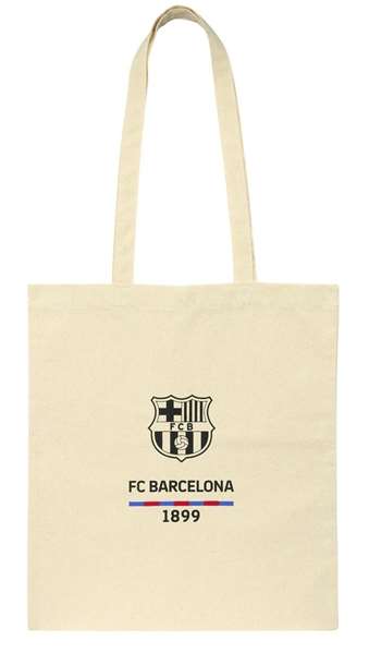 Safta Tote bag F.C. Barcelona, sac à bandoulière en tissu 38 cm x 42 cm pour enfants à partir de 3 ans, produit en langue espagnole Safta Tote bag F.C. Barcelona, sac à bandoulière en tissu 38 cm x 42 cm pour enfants à partir de 3 ans, produit en langue espagnole