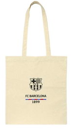 Safta Tote bag F.C. Barcelona, sac à bandoulière en tissu 38 cm x 42 cm pour enfants à partir de 3 ans, produit en langue espagnole