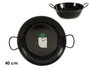 La Dehesa Poêle Profonde Émaillée avec 2 Anses 40 cm Acier Émaillé Noir (Set de 4)