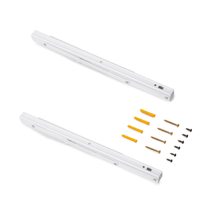 Emuca Jeu de Supports de pliage, longueur 403mm, Acier, Peint en blanc