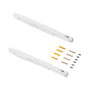 Emuca Jeu de Supports de pliage, longueur 403mm, Acier, Peint en blanc