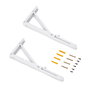 Emuca Jeu de Supports de pliage, longueur 403mm, Acier, Peint en blanc