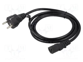 SAVIO Câble d'alimentation H03VV-F 3x0,75mm2, 3m, CEE 7/7 vers IEC C13