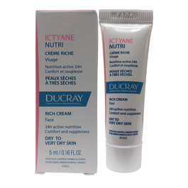 Ducray Ictyane Nutri Gommage Nettoyant Hydratant pour le Visage, Échantillon 5 ml