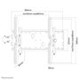 Neomounts PLASMA-W200BLACK Support mural inclinable pour écran plat, pour TV jusqu'à 85" (216 cm), capacité 100 kg, compatibilité VESA 200x200 à 865x480, noir