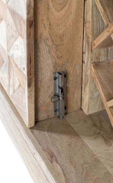 GINER Y COLOMER Buffet Bar en Bois de Mango avec 2 Portes et Plateau Extensible - Dimensions: Frontis 11x42 cm, Porte 93x44 cm, Tiroir Intérieur 9x39x26 cm