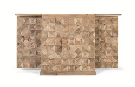 GINER Y COLOMER Buffet Bar en Bois de Mango avec 2 Portes et Plateau Extensible - Dimensions: Frontis 11x42 cm, Porte 93x44 cm, Tiroir Intérieur 9x39x26 cm