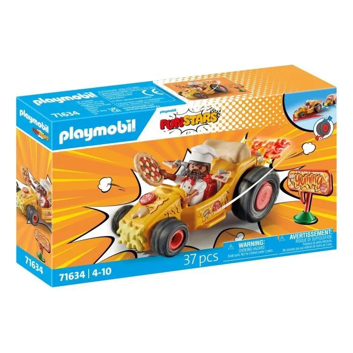 Playmobil 71634 - Kart Pizzaiolo - Set de Construction avec Moteur Rétractable, 1 Personnage et 36 Accessoires Multicolores - Pour Enfants dès 4 Ans Playmobil 71634 - Kart Pizzaiolo - Set de Construction avec Moteur Rétractable, 1 Personnage et 36 Accessoires Multicolores - Pour Enfants dès 4 Ans