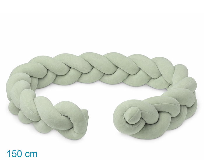 KioKids Tressee Décorative pour Lit de Bébé, Protection de Barreau de Lit, Barrière de Lit Amortissante, Vert