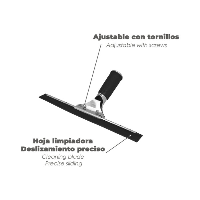 WOLFPACK LINEA PROFESIONAL Nettoyeur de vitres professionnel en acier inoxydable 30 cm