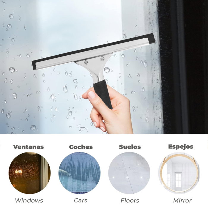 WOLFPACK LINEA PROFESIONAL Nettoyeur de vitres professionnel en acier inoxydable 30 cm