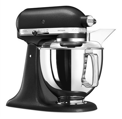 Kitchenaid 5KSM175 PS EBK Robot de cuisine Artisan à bol de 4,8 L en fonte avec accessoires - Batteur plat, fouet, crochet