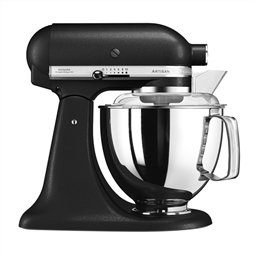 Kitchenaid 5KSM175 PS EBK Robot de cuisine Artisan à bol de 4,8 L en fonte avec accessoires - Batteur plat, fouet, crochet