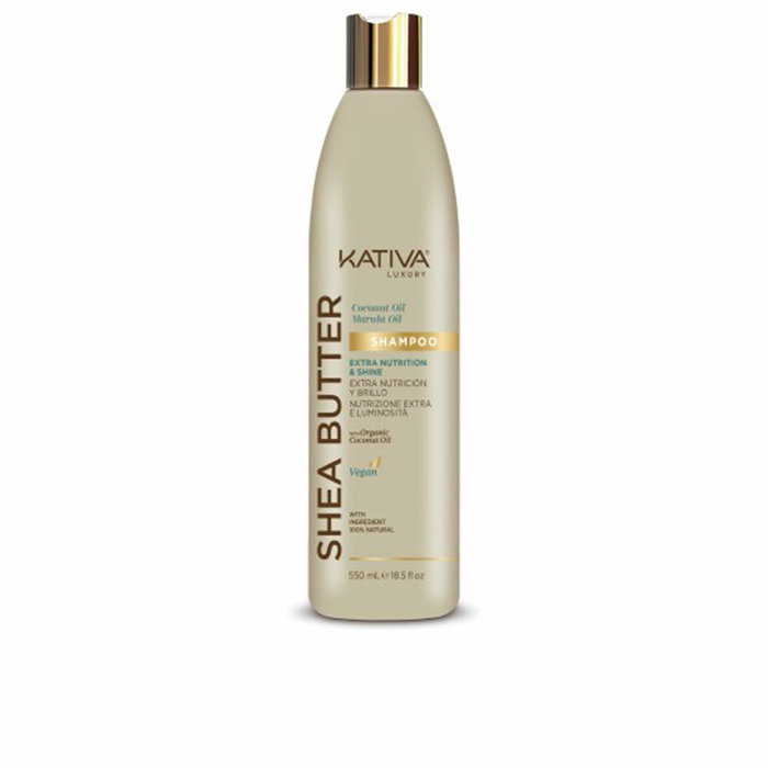 Kativa Shampoing Beurre de Karité, Huile de Coco et Marula 550 ml