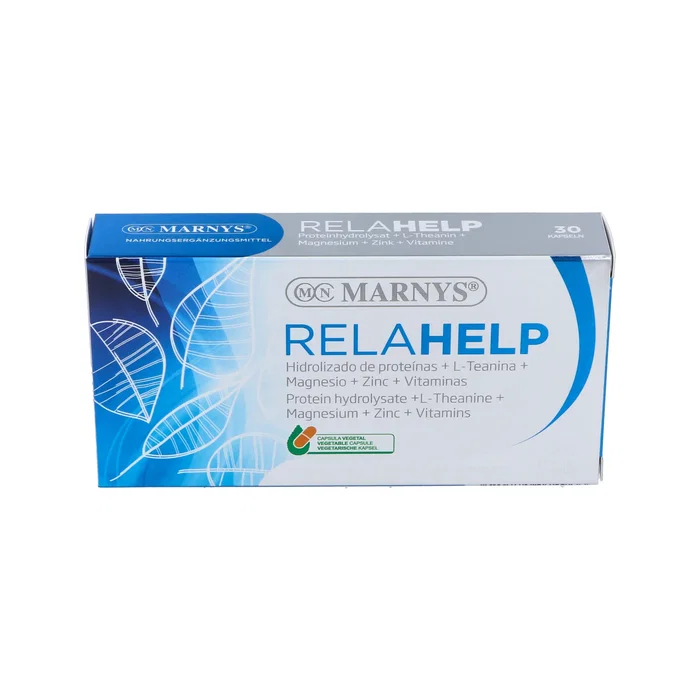 MARNYS Relahelp 30 gélules végétales – Complément alimentaire relaxation, vitamines B, magnésium MARNYS Relahelp 30 gélules végétales – Complément alimentaire relaxation, vitamines B, magnésium
