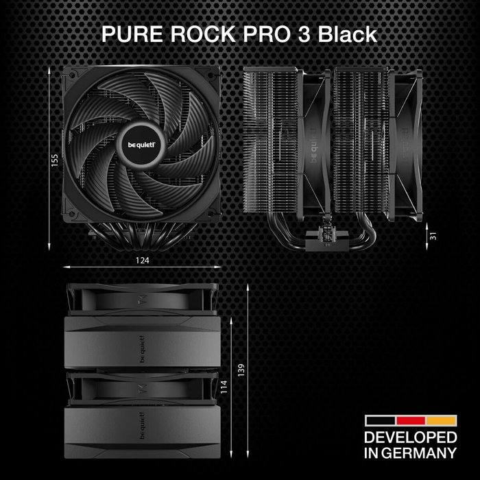 Be Quiet! Pure Rock Pro 3 Black Ventirad CPU