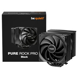 be quiet! Pure Rock Pro 3 Black - Ventilateur Dissipateur CPU Double 12 cm PWM, Silencieux, Compatible Intel/AMD