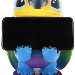 Exquisite Gaming Cable Guys - Support universel pour écouteurs, smartphone et manettes - Figurine Disney Stitch Rainbow - 20 cm - Sous licence officielle