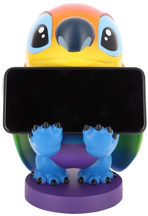 Exquisite Gaming Cable Guys - Support universel pour écouteurs, smartphone et manettes - Figurine Disney Stitch Rainbow - 20 cm - Sous licence officielle