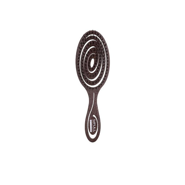 Bifull - Cepillo de Secado Ecológico Bio Spiral en Cáscara de Coco con Cerdas Suaves - Concepción Ergonómica para Secado Rápido y Cuidado del Cabello Bifull - Cepillo de Secado Ecológico Bio Spiral en Cáscara de Coco con Cerdas Suaves - Concepción Ergonómica para Secado Rápido y Cuidado del Cabello