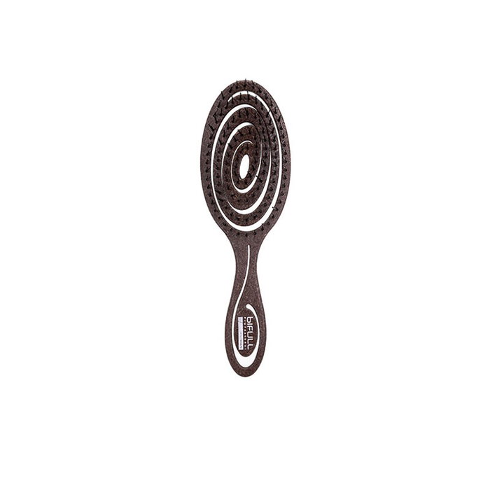 Bifull - Cepillo de Secado Ecológico Bio Spiral en Cáscara de Coco con Cerdas Suaves - Concepción Ergonómica para Secado Rápido y Cuidado del Cabello Bifull - Cepillo de Secado Ecológico Bio Spiral en Cáscara de Coco con Cerdas Suaves - Concepción Ergonómica para Secado Rápido y Cuidado del Cabello