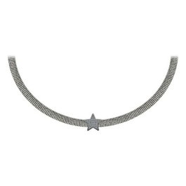 Guess Collier Mix & Mesh en acier argenté UBN28010