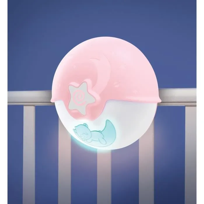 Infantino 4908 Veilleuse Projecto Lampe avec Projection Multi Couleurs, Berceuses, Capteur Sonore et Lampe de Chevet pour Bébé - Rose
