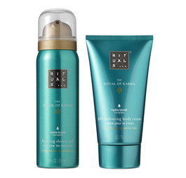 Rituals - Coffret de Soins Corps Karma, Crème Hydratante pour le Corps 70 ml et Mousse Douche 50 ml
