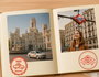 Innspiro Kit 4 Tampons en Bois Madrid Lieux et Symboles et Encre Rouge