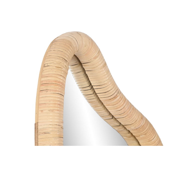 Miroir mural Home ESPRIT Naturel Verre Rotin Scandi 52,5 x 4 x 150 cm