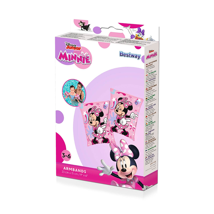 Bestway 91038 Manguitos Gonflables Disney Minnie 23x15 cm pour Enfants 3-6 Ans Piscine et Plage