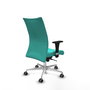Piqueras Y Crespo Silla Albacete confidente, Turquoise, Similpiel, Base aluminium