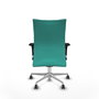 Piqueras Y Crespo Silla Albacete confidente, Turquoise, Similpiel, Base aluminium
