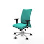 Piqueras Y Crespo Silla Albacete confidente, Turquoise, Similpiel, Base aluminium