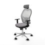 Piqueras y Crespo Chaise de Bureau avec Appui-tête Jorquera 1D086N2 Gris