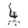 Piqueras y Crespo Chaise de Bureau avec Appui-tête Jorquera 1D086N2 Gris