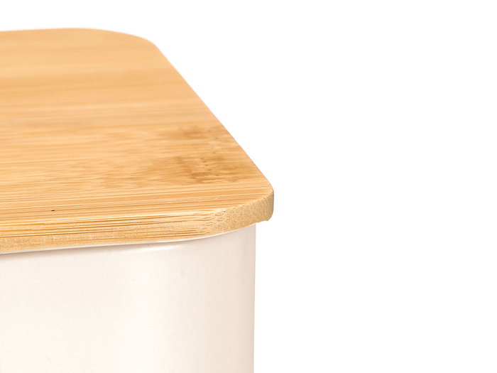 KINVARA CAJA 6 HUECOS TAPA BAMBU TEA CREMA - Crème
