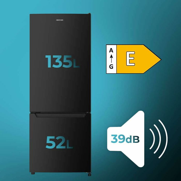 Réfrigérateur Combiné Cecotec CoolMarket Combi 205 DF 205 L Noir