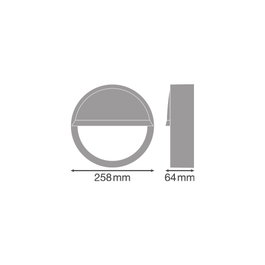 Ledvance Eyelid 250 Accessoire Applique LED blanc