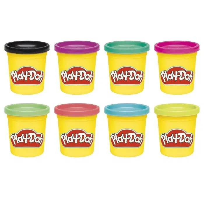 Play-Doh - Pâte à modeler 8 pots de 85 g - Couleurs vives - Non toxique - A partir de 3 ans Play-Doh - Pâte à modeler 8 pots de 85 g - Couleurs vives - Non toxique - A partir de 3 ans