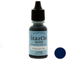 Tsukineko Recharge d'encre STAZON Bleu nuit 15ml