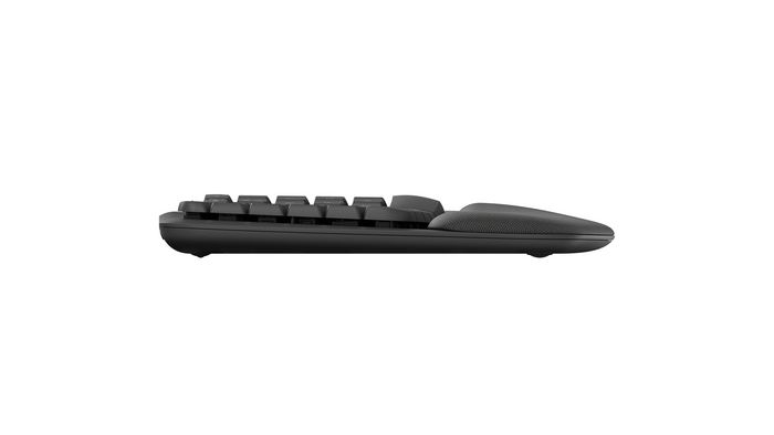Logitech Wave Keys - Clavier ergonomique sans fil Bluetooth avec repose-poignets rembourré - Conception en vague certifiée - Compatible Windows, macOS, iPadOS, Android