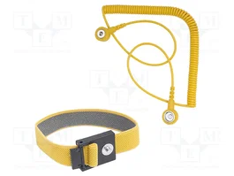 BERNSTEIN Bracelet pour la main ESD jaune 2,4m